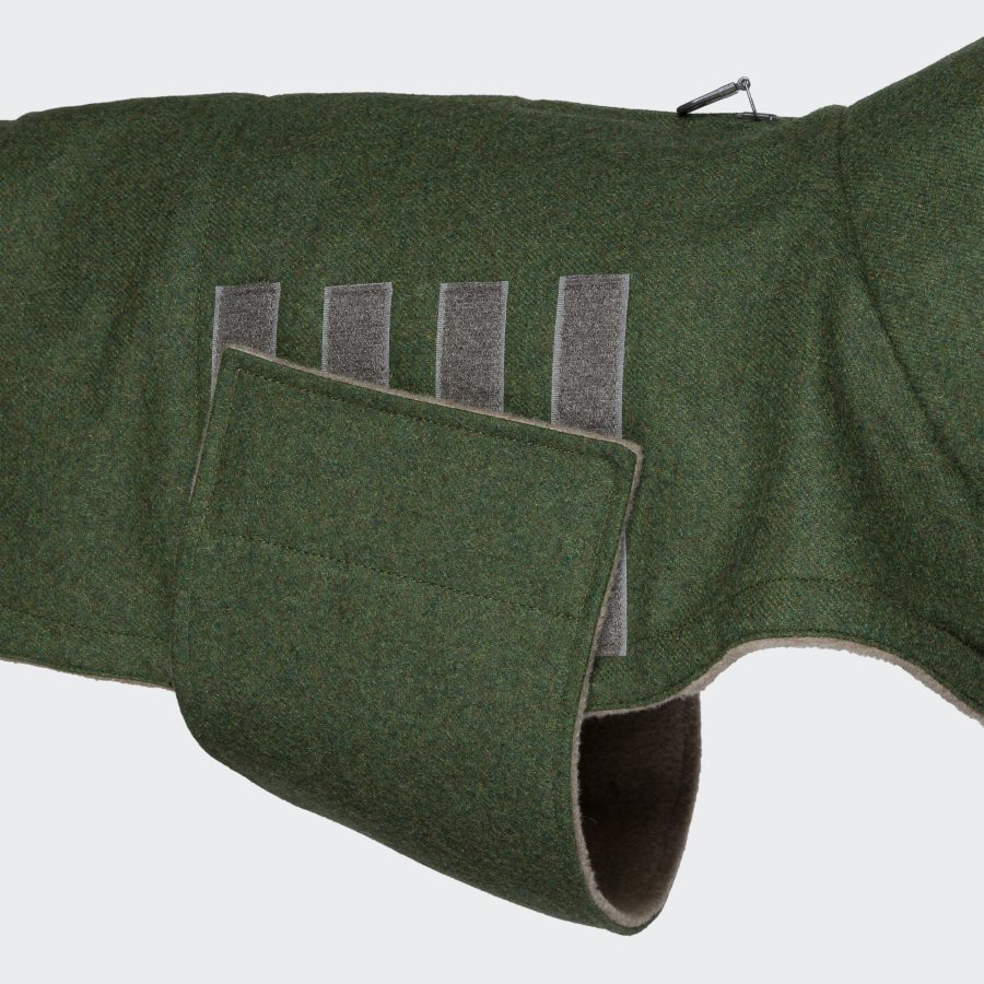Cloud7 Dog Coat Brooklyn Flannel Fern Green Fransk Bulldogmodell - Bild 3