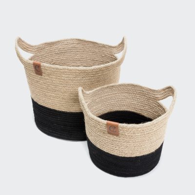 Cloud7 Förvaringskorg Jute Natur/Svart