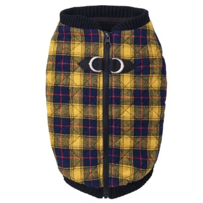 Gooby Fashion Vest Check Yellow