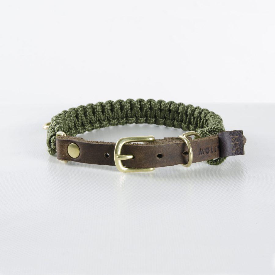 Molly and Stitch Touch of Leather Collar Military Olive - Bild 2