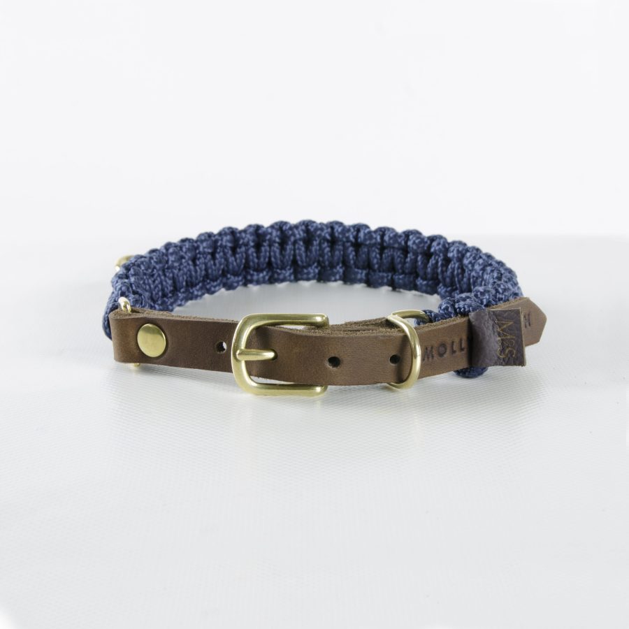 Molly and Stitch Touch of Leather Collar Navy Blue - Bild 2