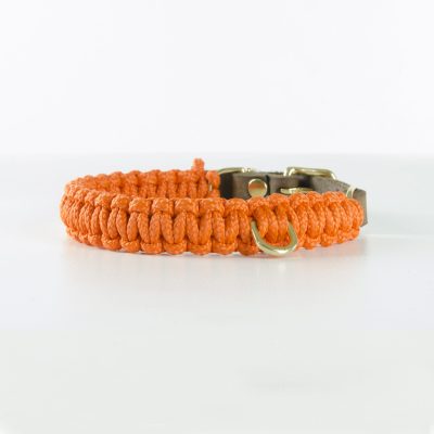 Molly and Stitch Touch of Leather Collar Pumpkin Orange
