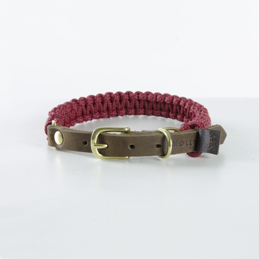 Molly and Stitch Touch of Leather Collar Redwine Bordeaux - Bild 2