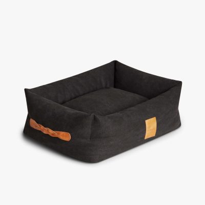 Denjo Dogs Hundbädd Nest Classic med Läderdetaljer Stone Grey