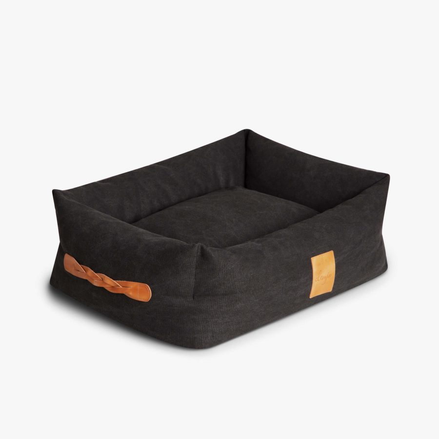 Denjo Dogs Hundbädd Nest Classic med Läderdetaljer Stone Grey