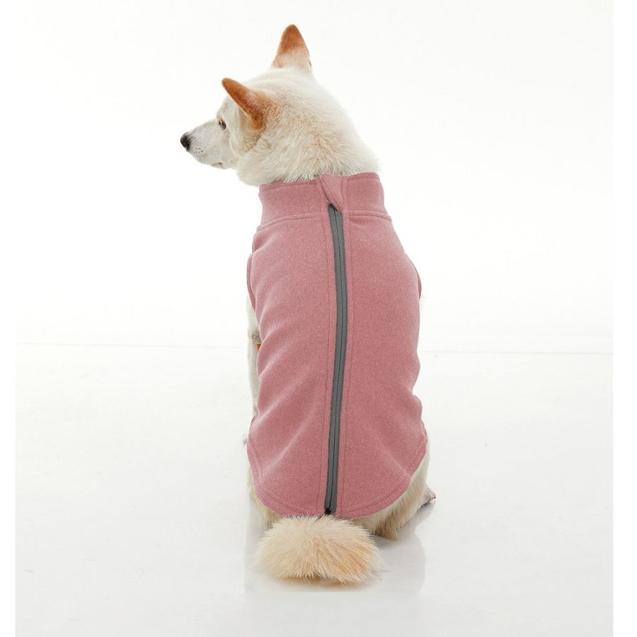 Gooby Zip Up Microfiber fleece Rosa