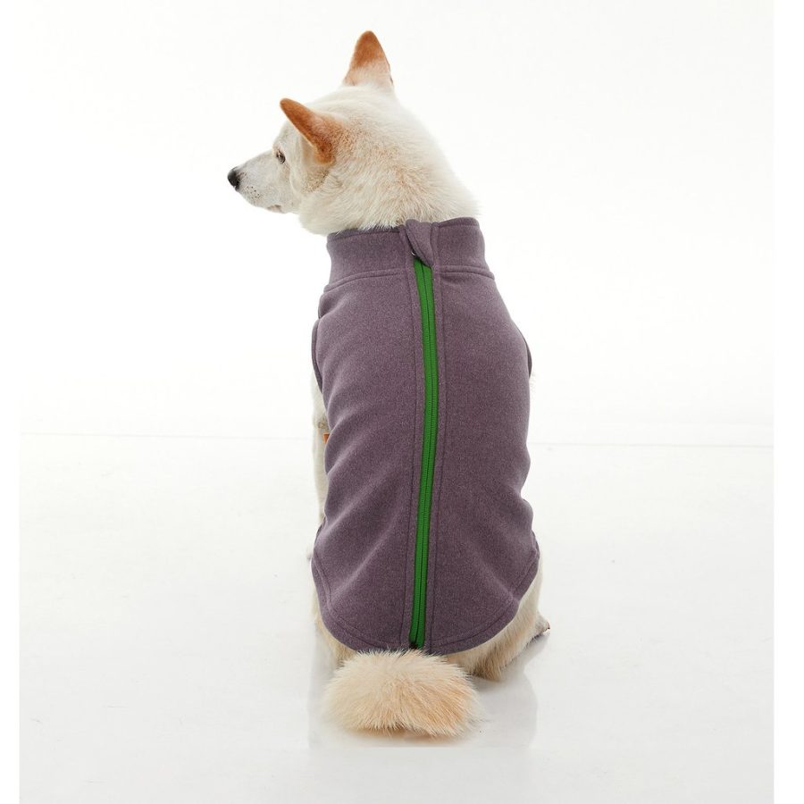 Gooby Zip Up Microfiber fleece Lila