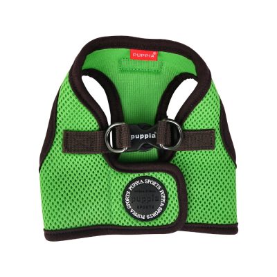 Puppia Soft Vest Harness Grön med brun kant