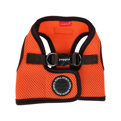Puppia Soft Vest Harness Orange med brun kant