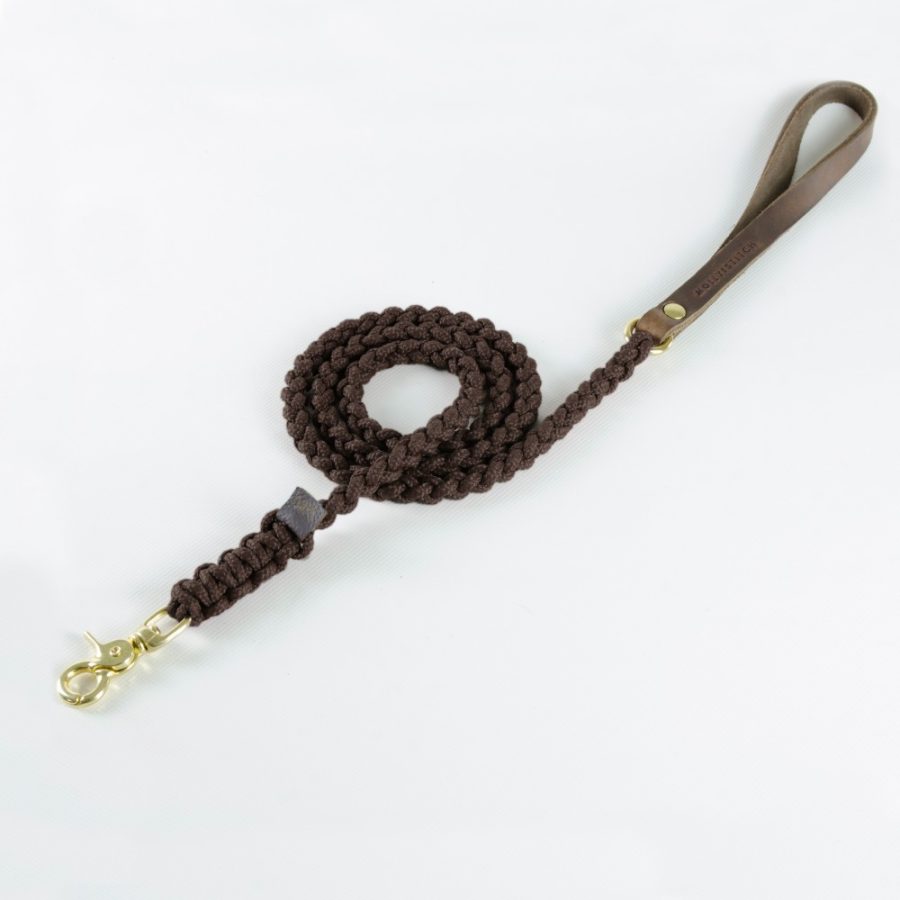 Molly and Stitch Touch of Leather Leash Choklad