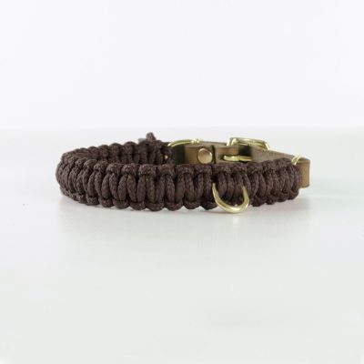 Molly and Stitch Touch of Leather Collar Choklad