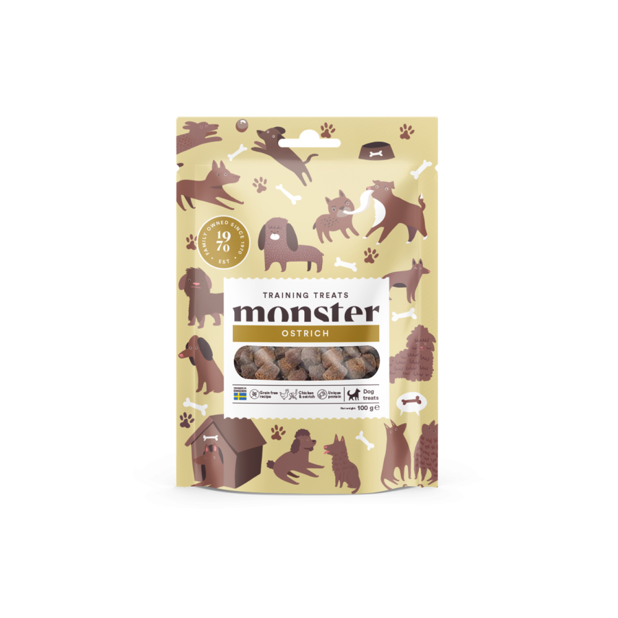 Monster Dog training treats Chicken & Ostrich 100 g