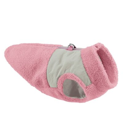 Gooby Zip Up Sherpa Vest Pink