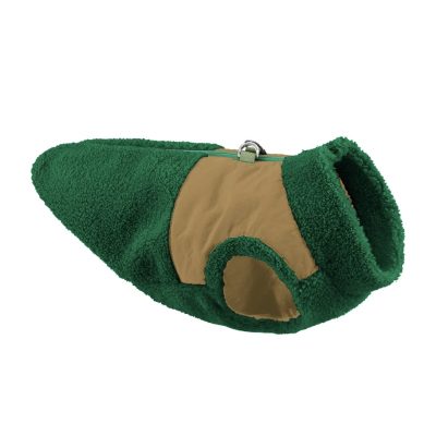 Gooby Zip Up Sherpa Vest Forest Green