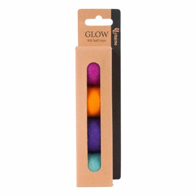 District 70 Filtbollar Glow 4-p