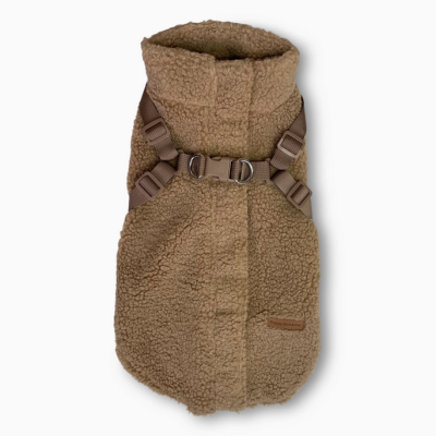 Puppy Bohème Teddy Jacka med sele Beige