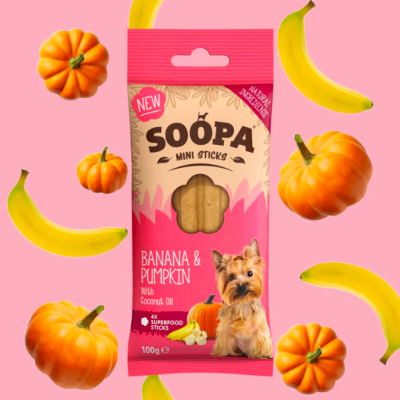 Soopa Banana & Pumpkin Mini Dental Sticks