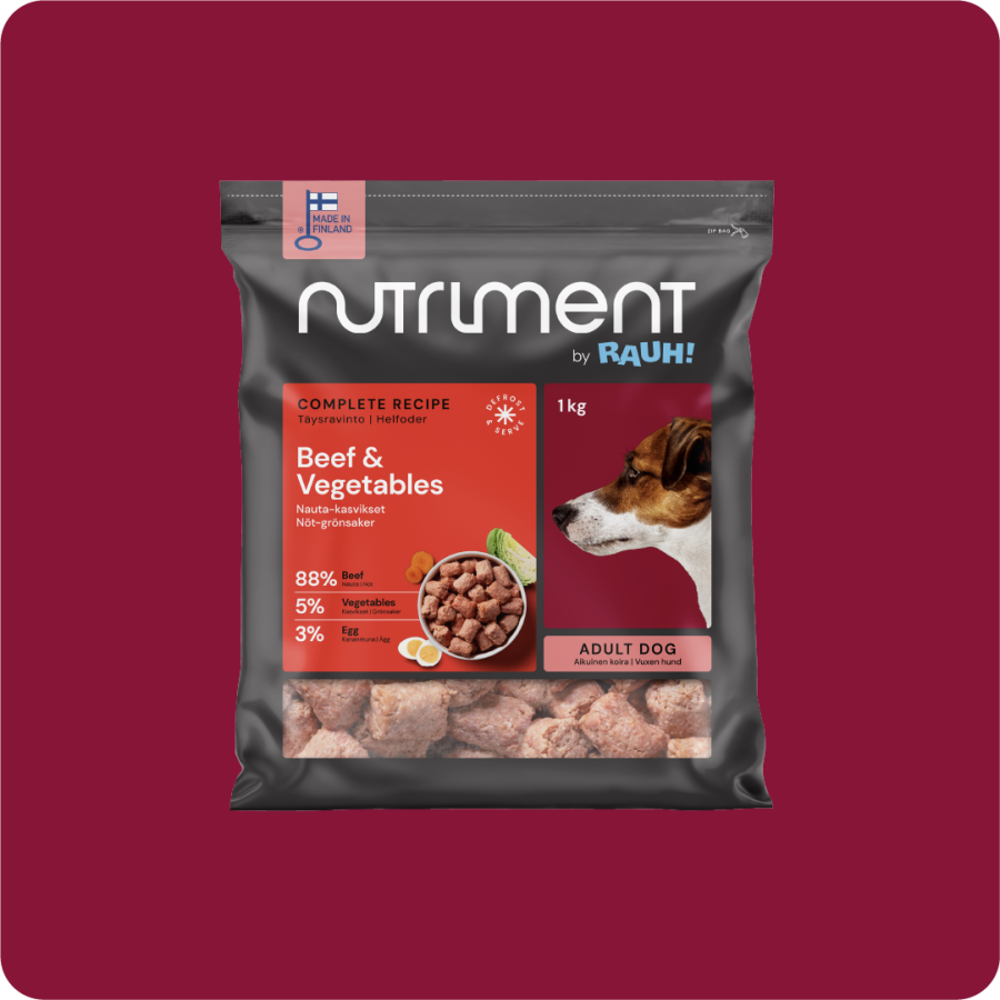 Nutriment by Rauh! Köttbullar för Vuxen hund Nöt - Grönsaker