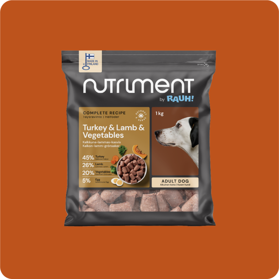 Nutriment by Rauh! Köttbullar för Vuxen hund Kalkon - Lamm - Grönsaker