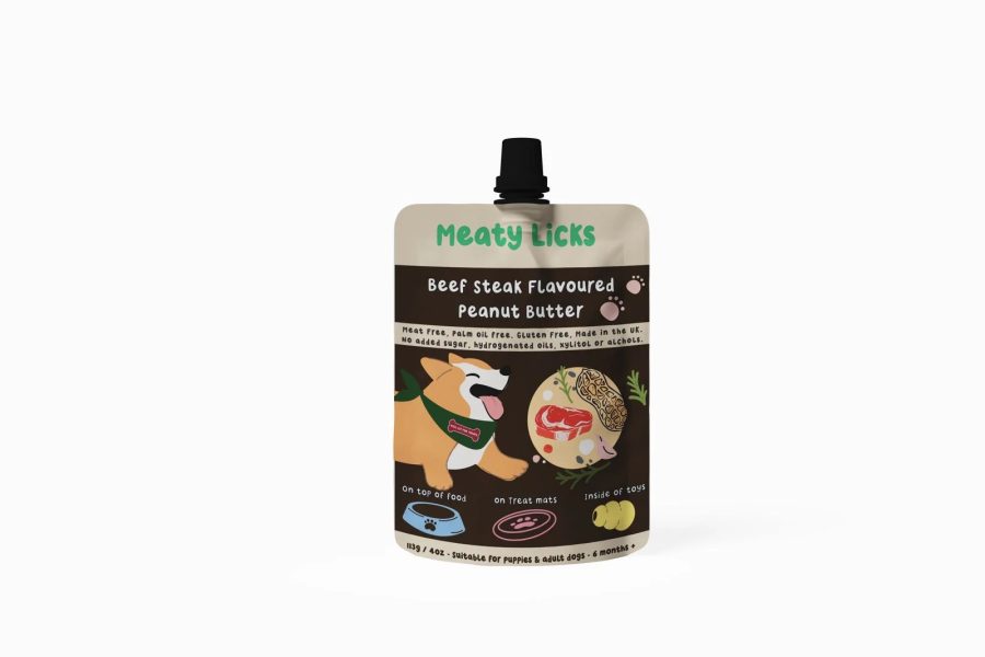 Meaty Licks Beef steak peanut butter 113g
