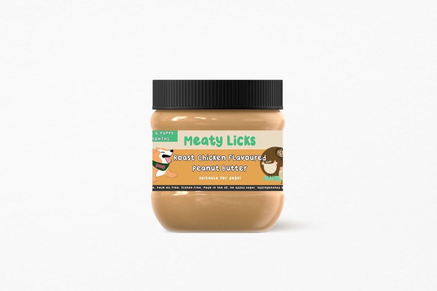 Meaty Licks Roast Chicken peanut butter 350g burk