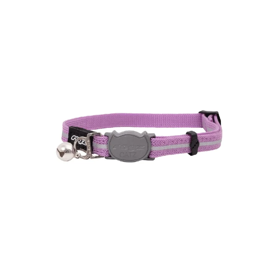 Rogz Alley Cat Halsband Ljuslila Small