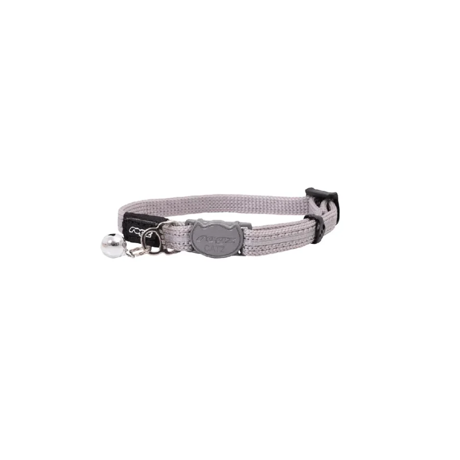 Rogz Alley Cat Halsband Silver XS
